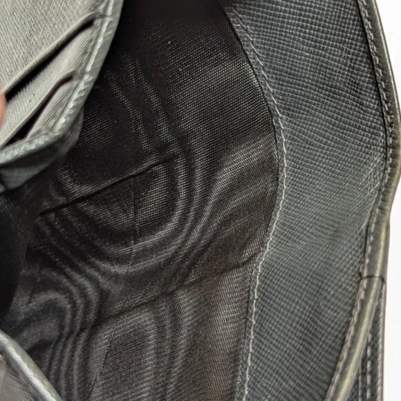 Prada Textured Gray Trifold Wallet with Dust Bag - Picture 10 of 16